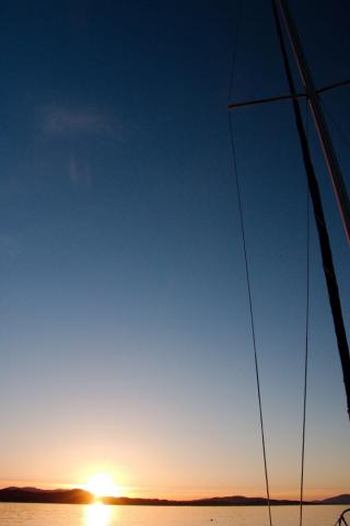 Otter Bay Marina Pender Island, BC sunset