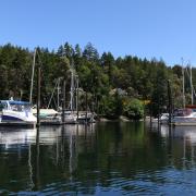 Otter Bay Marina Pender Island, BC boats in slots